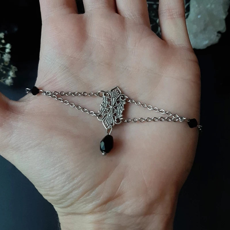 Collier Chapelet Vesper Cristal — Dark Sanctuaire