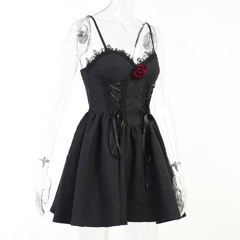 Midnight Tie Mini Dress
