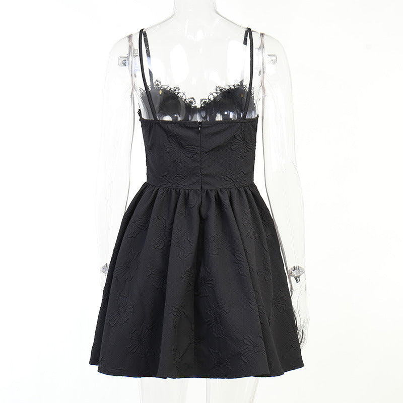 Midnight Tie Mini Dress