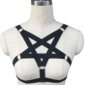 Black Pentagram Body Harness