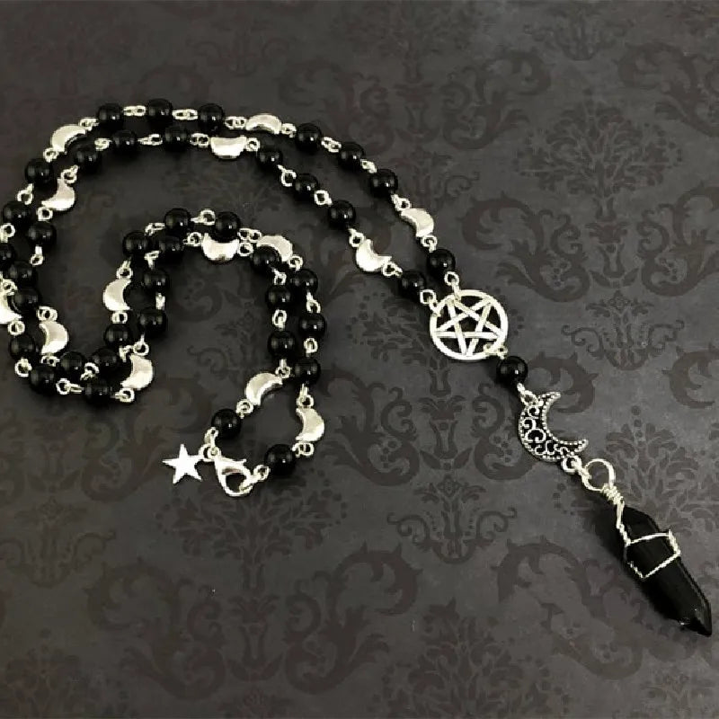 Pentagram Rosary Necklace