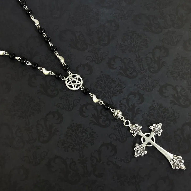 Pentagram Rosary Necklace