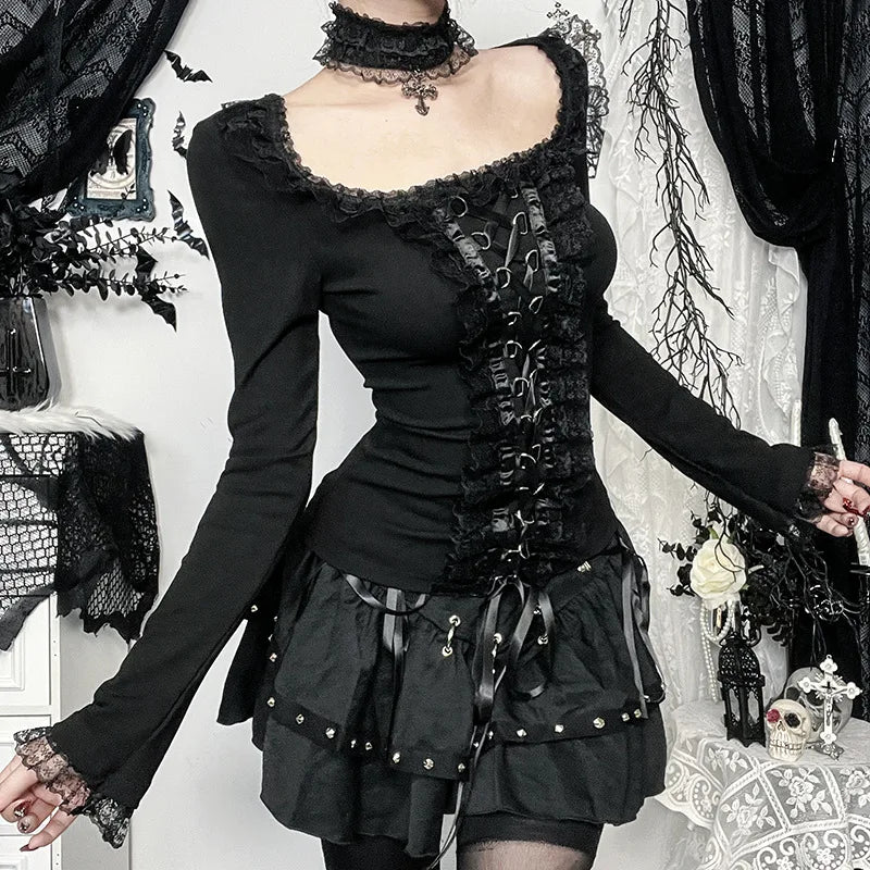 Velvet Thorn Long-Sleeve Top