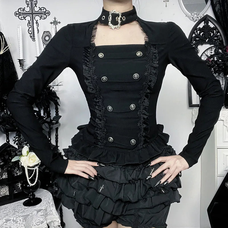 Vesper Buckled Mesh Top