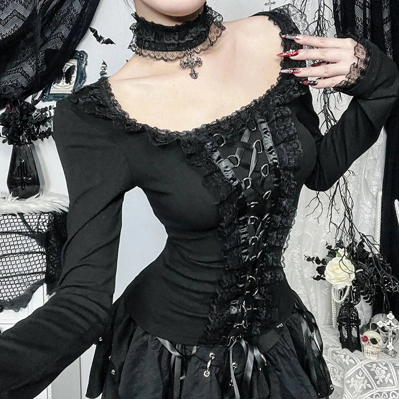 Velvet Thorn Long-Sleeve Top