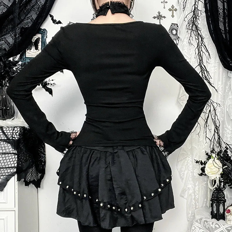 Velvet Thorn Long-Sleeve Top