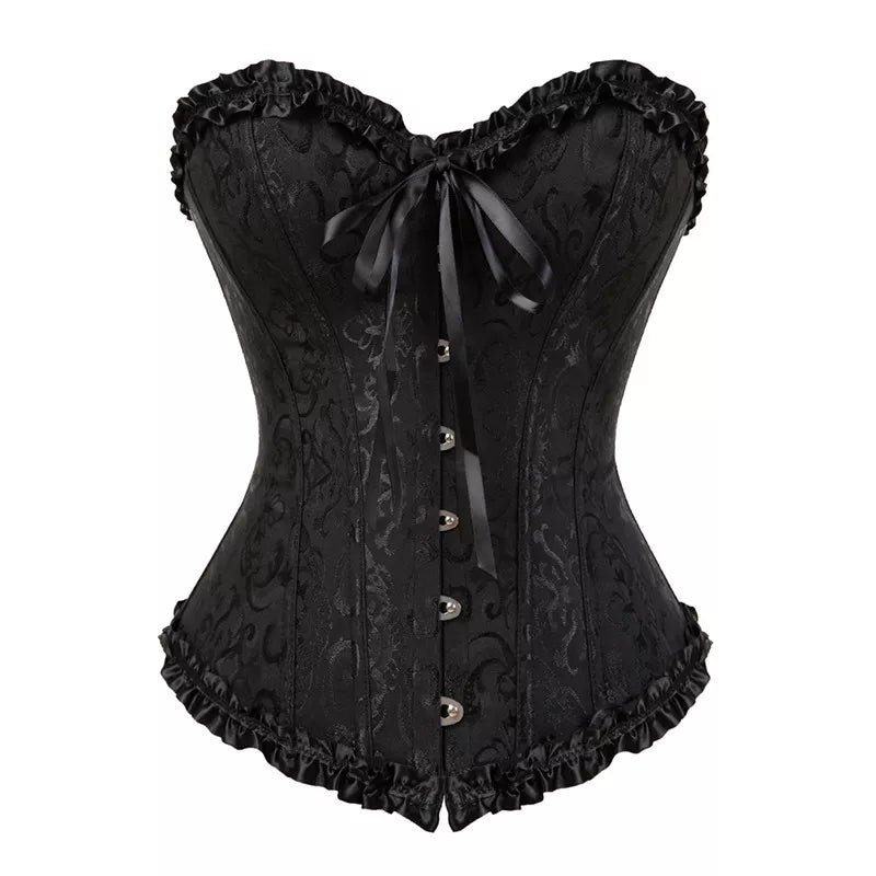 Victorian Floral Lace-Up Corset