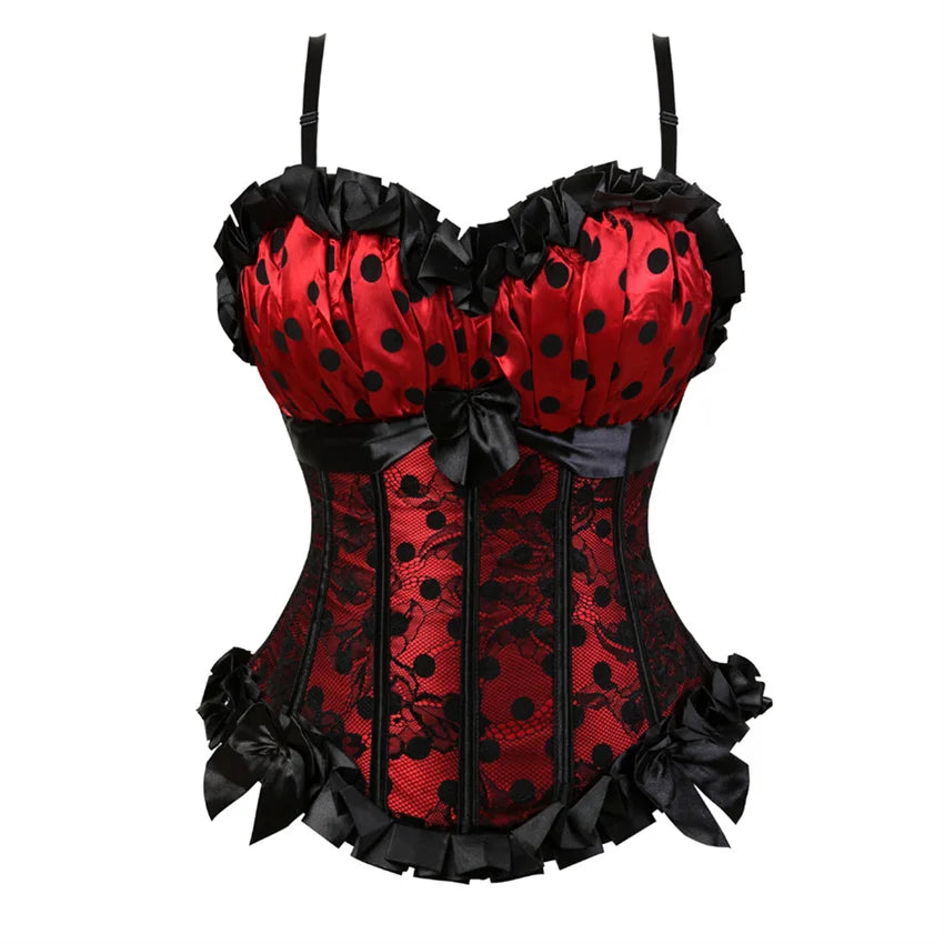 Black Floral Strap Corset