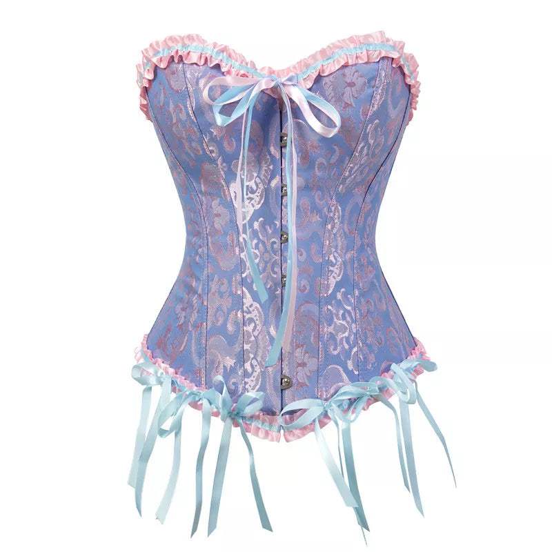 Victorian Floral Lace-Up Corset