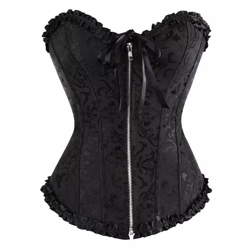 Victorian Floral Lace-Up Corset