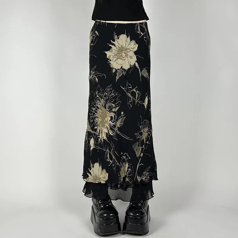 Moonveil Double-Layer Skirt