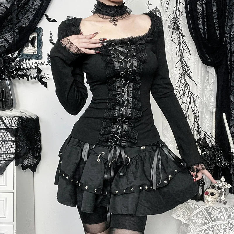 Velvet Thorn Long-Sleeve Top
