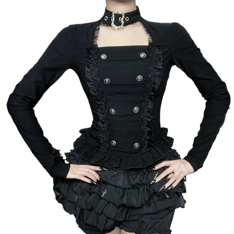 Vesper Buckled Mesh Top