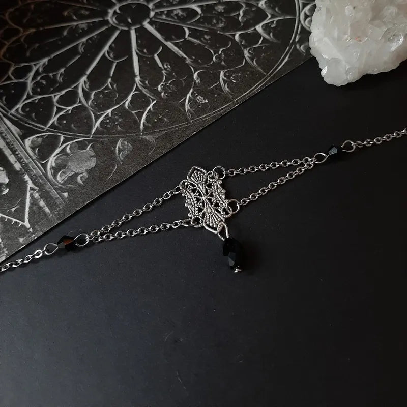 Collier Chapelet Vesper Cristal — Dark Sanctuaire