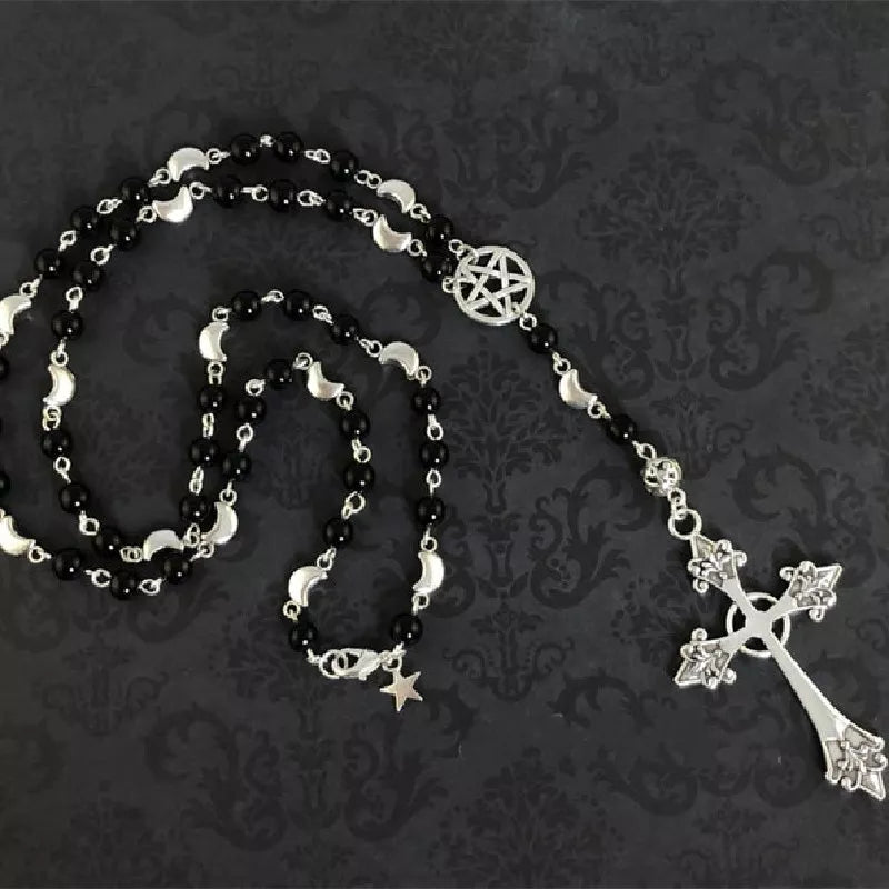 Pentagram Rosary Necklace