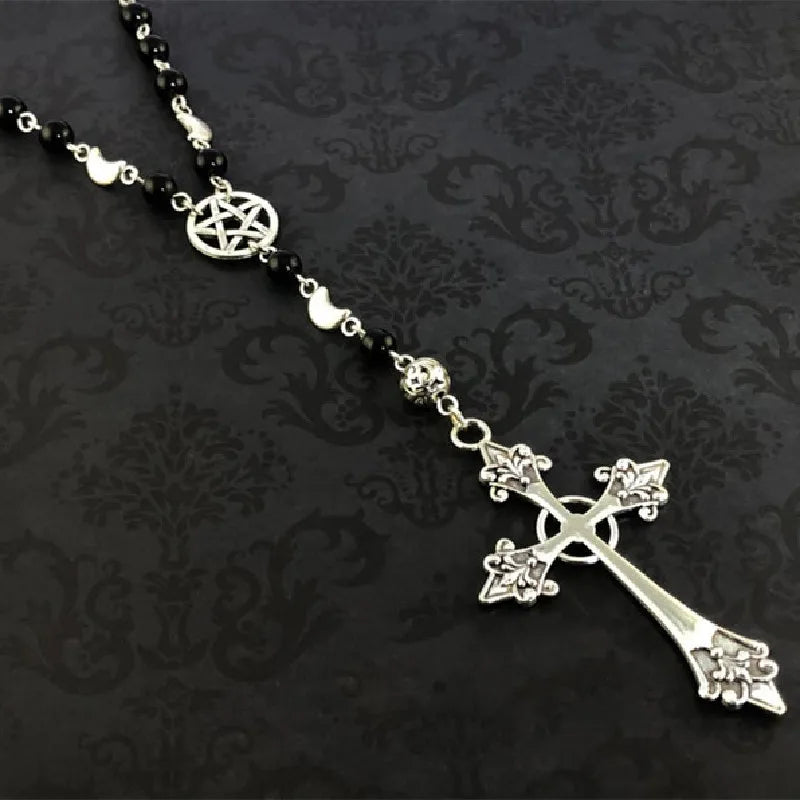 Pentagram Rosary Necklace