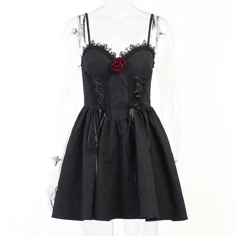 Midnight Tie Mini Dress