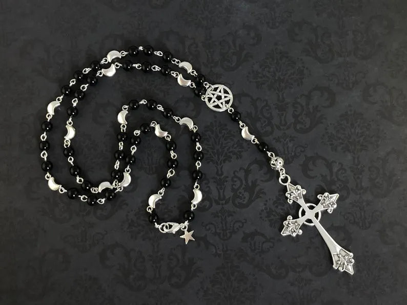 Pentagram Rosary Necklace