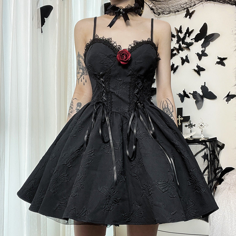 Midnight Tie Mini Dress