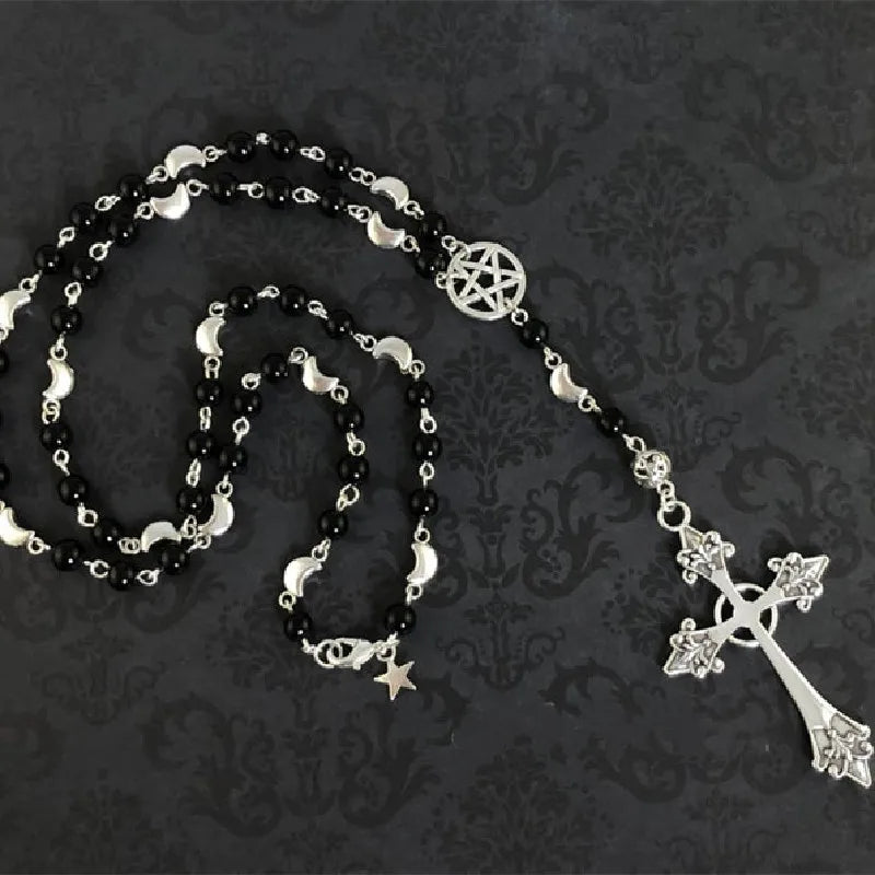 Pentagram Rosary Necklace