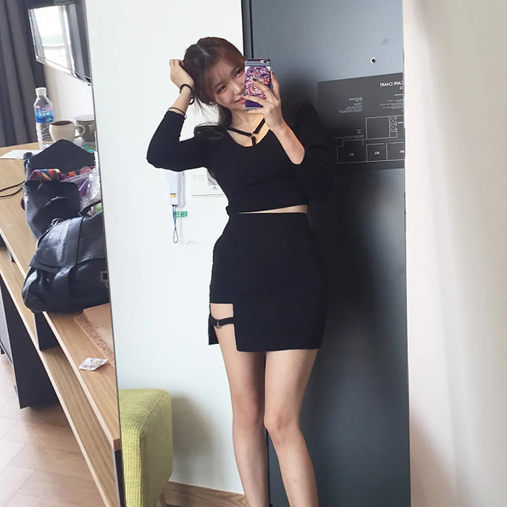 Vesper Asymmetric Mini Skirt