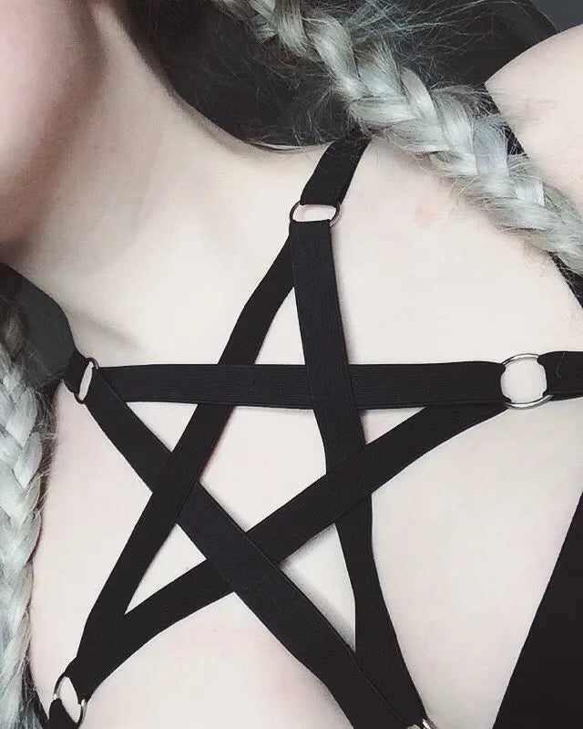 Black Pentagram Body Harness