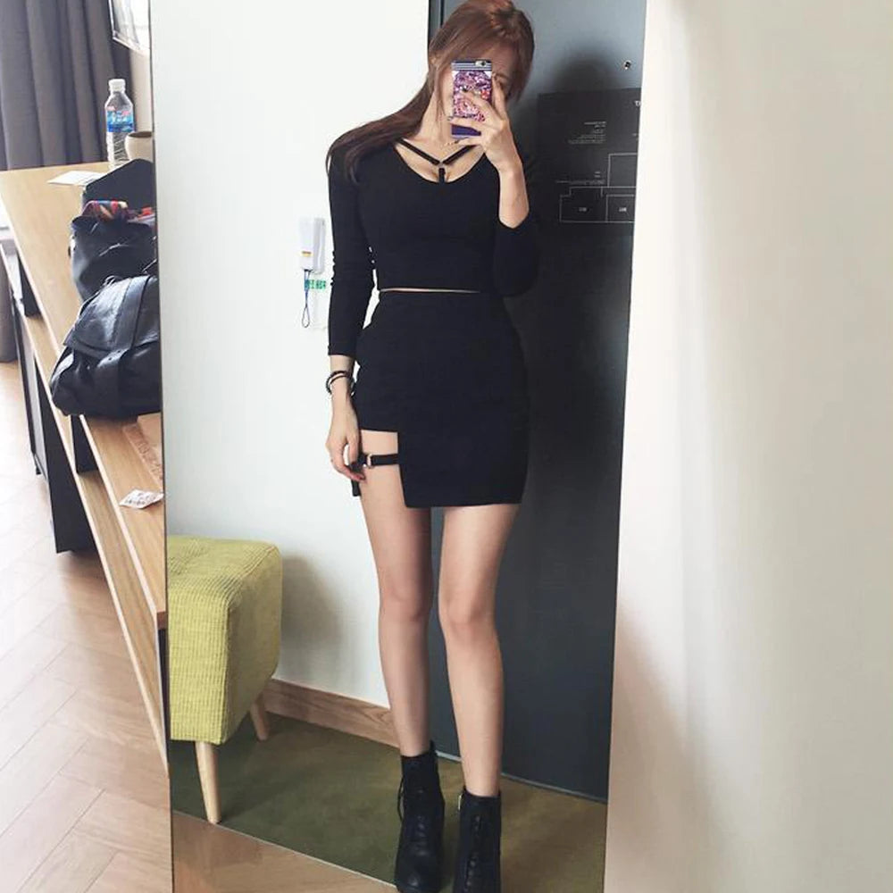 Vesper Asymmetric Mini Skirt