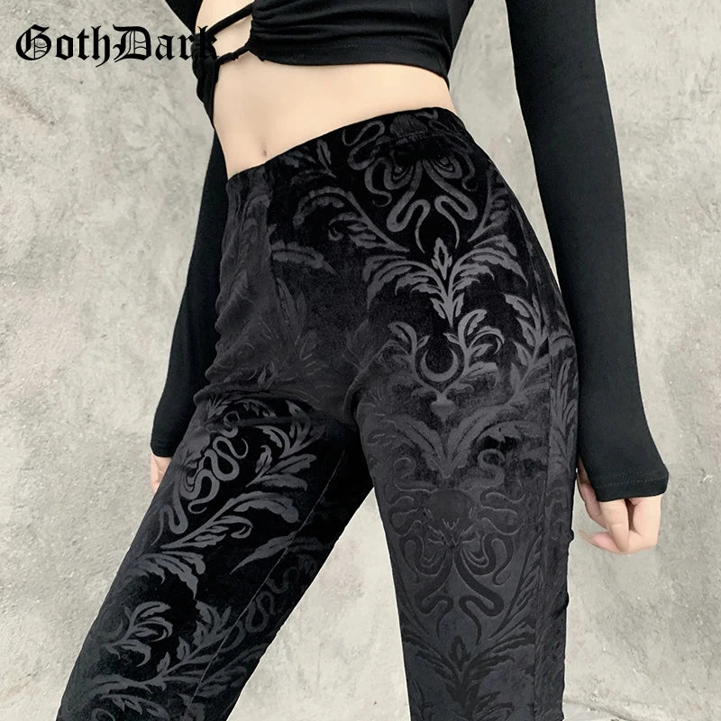 Pantalon Velours Évasé Eclipse — Dark Luxury