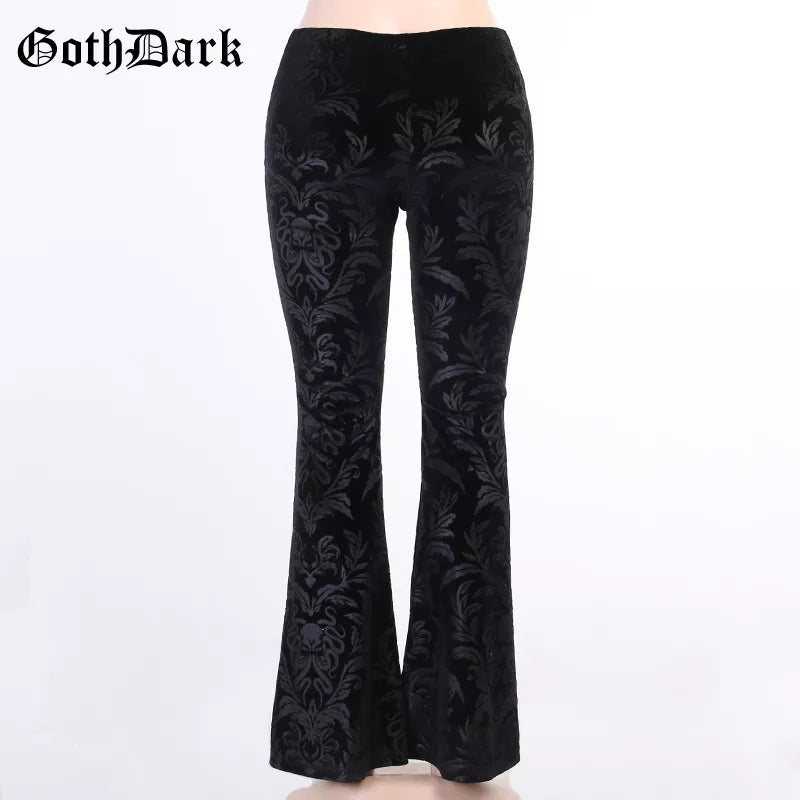 Pantalon Velours Évasé Eclipse — Dark Luxury
