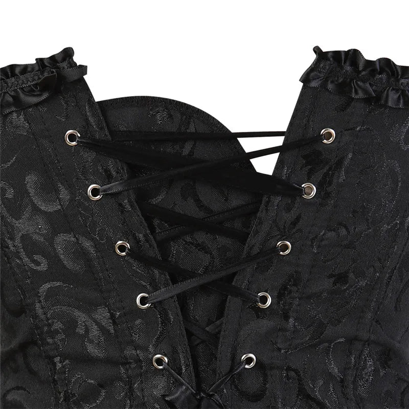Victorian Floral Lace-Up Corset