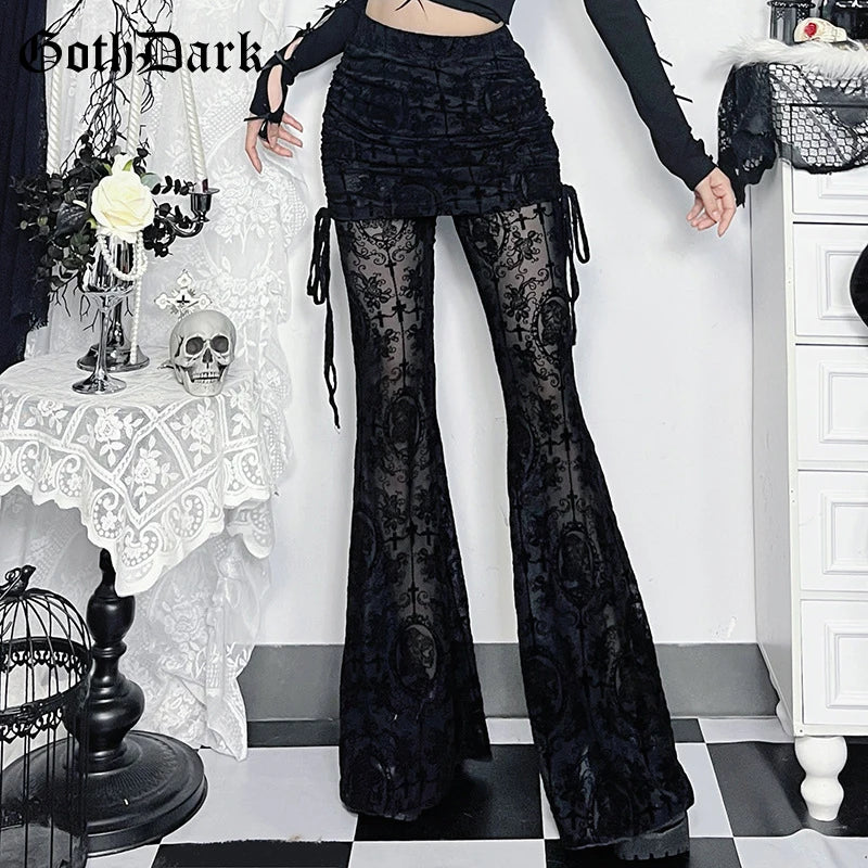 Shadow Bloom Flare Pants