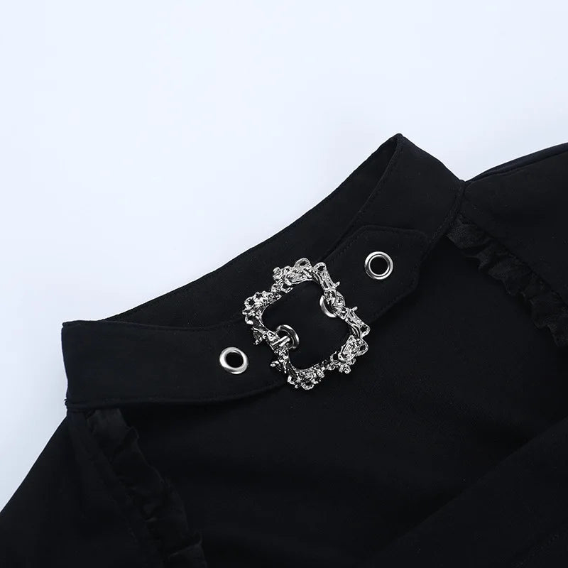Vesper Buckled Mesh Top