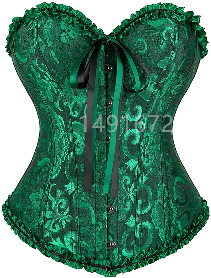 Victorian Floral Lace-Up Corset