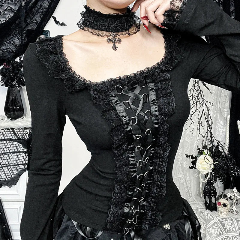 Velvet Thorn Long-Sleeve Top