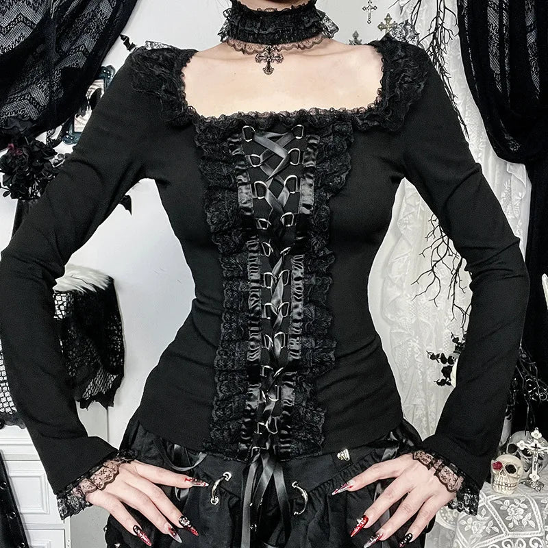 Velvet Thorn Long-Sleeve Top