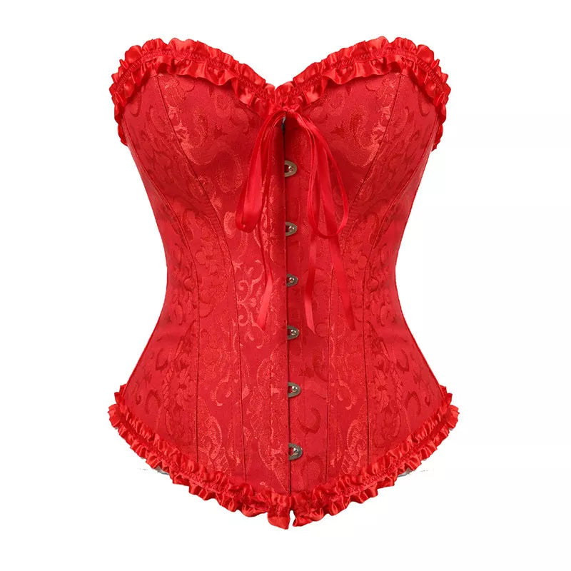 Victorian Floral Lace-Up Corset