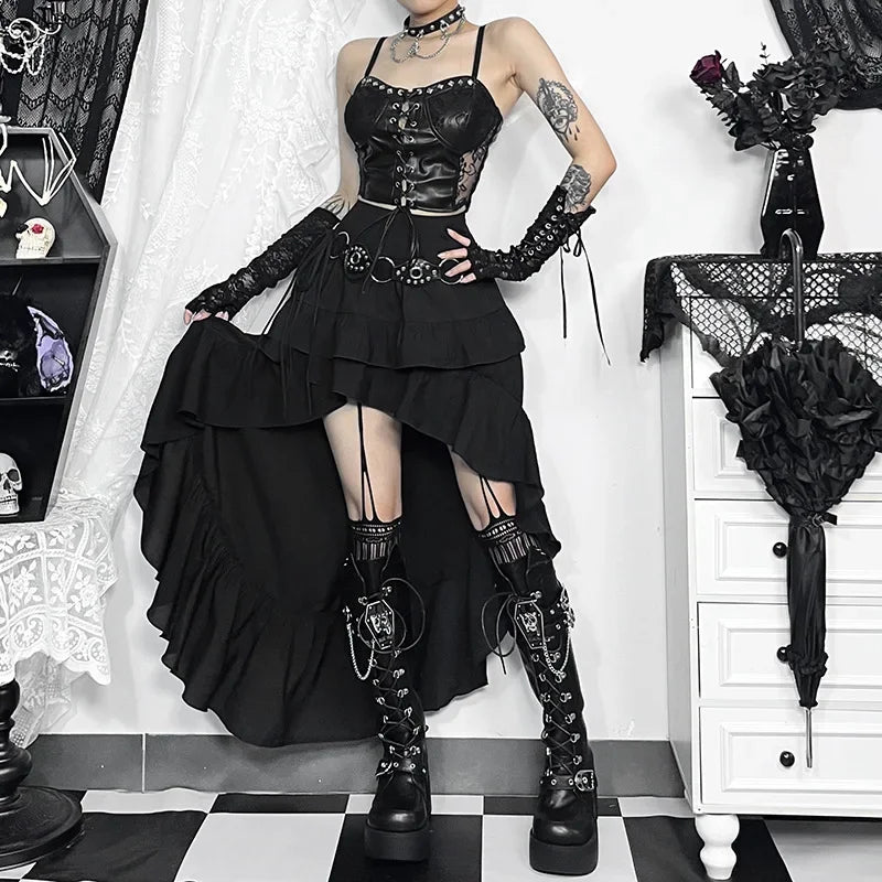Obsidian Tiered Maxi Skirt