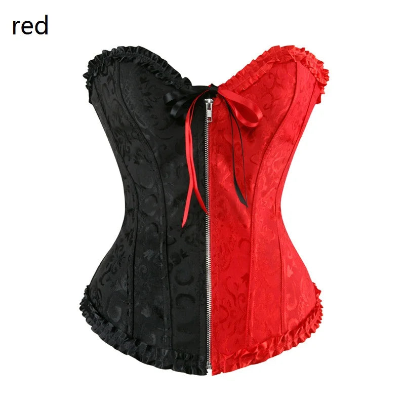 Victorian Floral Lace-Up Corset