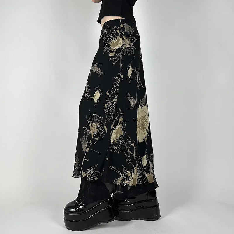Moonveil Double-Layer Skirt