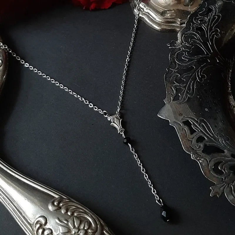 Collier Chapelet Vesper Cristal — Dark Sanctuaire