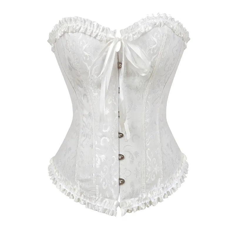 Victorian Floral Lace-Up Corset