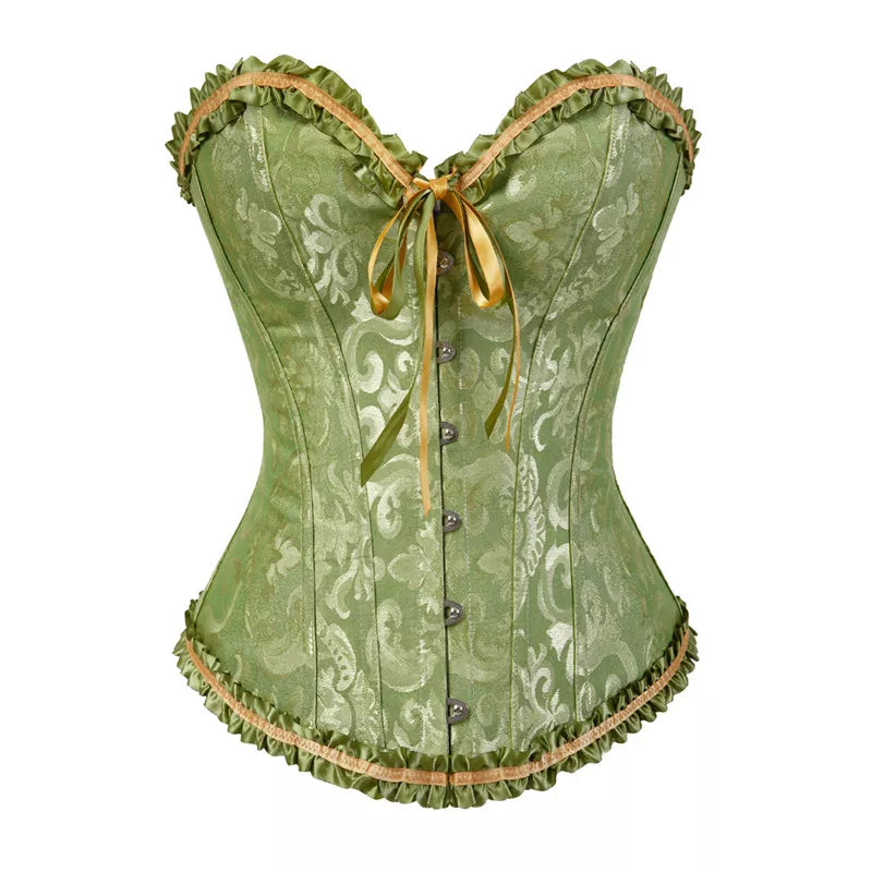 Victorian Floral Lace-Up Corset