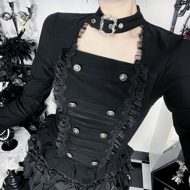 Vesper Buckled Mesh Top