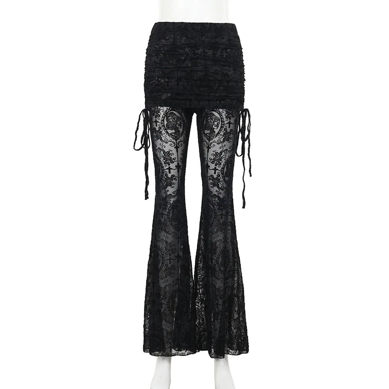 Shadow Bloom Flare Pants
