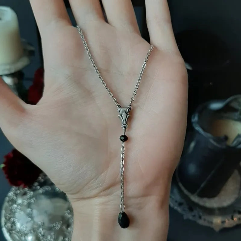 Collier Chapelet Vesper Cristal — Dark Sanctuaire