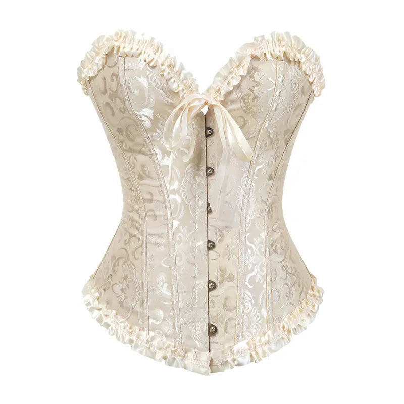 Victorian Floral Lace-Up Corset
